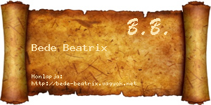Bede Beatrix névjegykártya